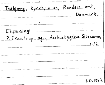 Bild på arkivkortet för arkivposten Todbjærg