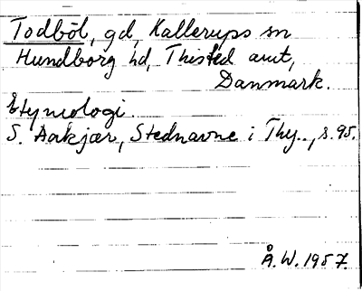 Bild på arkivkortet för arkivposten Todböl