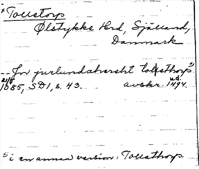 Bild på arkivkortet för arkivposten Tolletorp