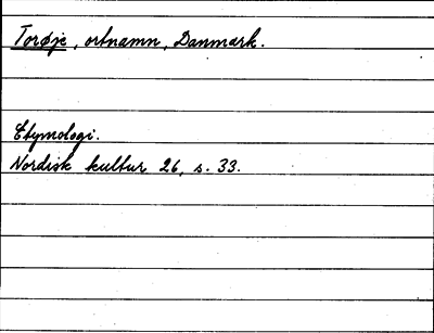 Bild på arkivkortet för arkivposten Torøje