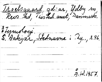 Bild på arkivkortet för arkivposten Troelsgaard