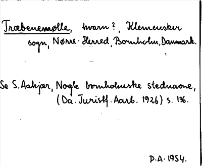 Bild på arkivkortet för arkivposten Træbenemølle