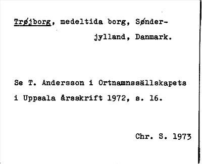 Bild på arkivkortet för arkivposten Trøjborg