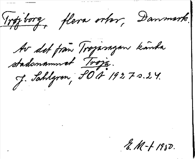 Bild på arkivkortet för arkivposten Trøjborg