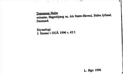 Bild på arkivkortet för arkivposten Trøstmose Holm