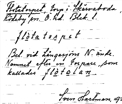 Bild på arkivkortet för arkivposten Flotatorpet