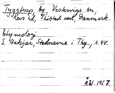 Bild på arkivkortet för arkivposten Tygstrup