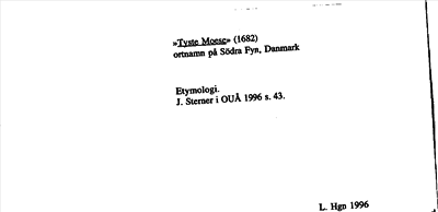 Bild på arkivkortet för arkivposten Tyste Moese