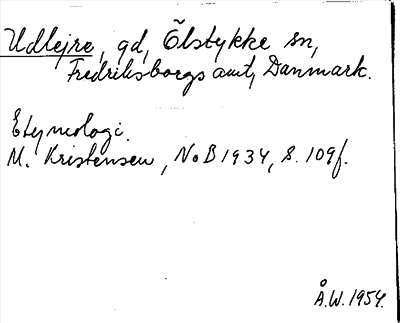Bild på arkivkortet för arkivposten Udlejre