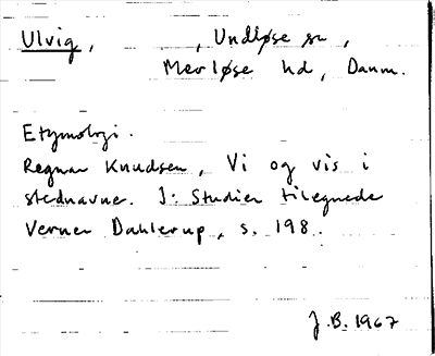 Bild på arkivkortet för arkivposten Ulvig