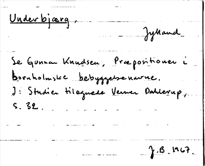 Bild på arkivkortet för arkivposten Underbjærg