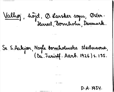 Bild på arkivkortet för arkivposten Valhøj