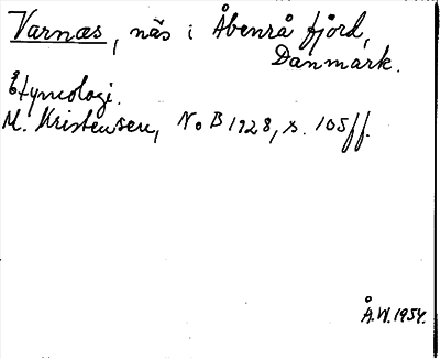 Bild på arkivkortet för arkivposten Varnæs