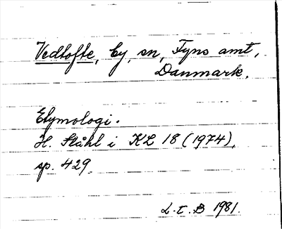 Bild på arkivkortet för arkivposten Vedtofte
