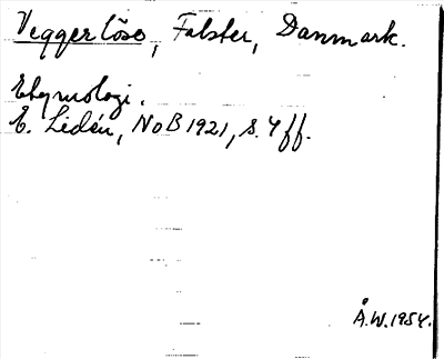 Bild på arkivkortet för arkivposten Veggerlöse