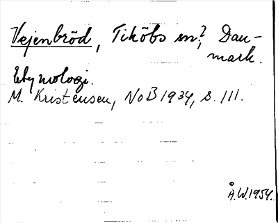 Bild på arkivkortet för arkivposten Vejenbröd