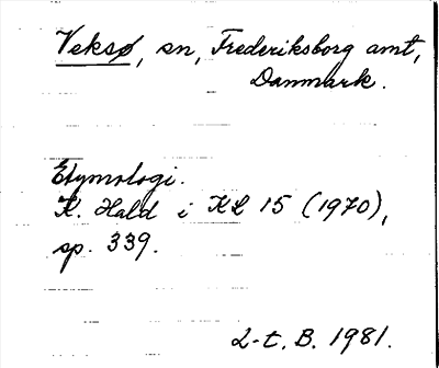 Bild på arkivkortet för arkivposten Veksø