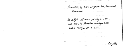 Bild på arkivkortet för arkivposten Vemmelev