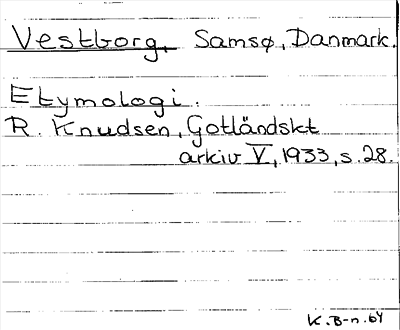 Bild på arkivkortet för arkivposten Vestborg
