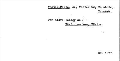 Bild på arkivkortet för arkivposten Vester-Marie