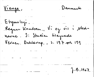 Bild på arkivkortet för arkivposten Vienge