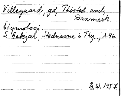 Bild på arkivkortet för arkivposten Villegaard