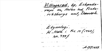 Bild på arkivkortet för arkivposten Villingerød