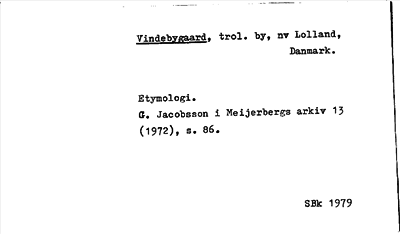 Bild på arkivkortet för arkivposten Vindebygaard