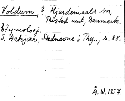Bild på arkivkortet för arkivposten Voldum
