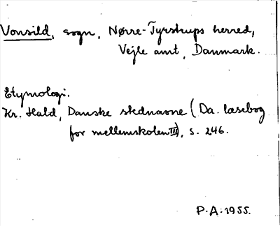 Bild på arkivkortet för arkivposten Vonsild