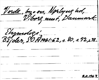 Bild på arkivkortet för arkivposten Vorde