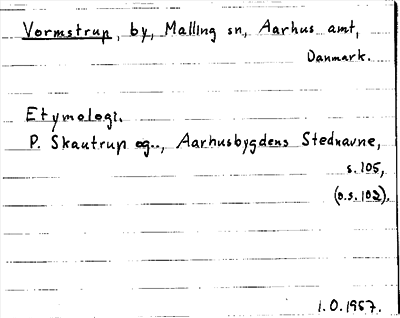 Bild på arkivkortet för arkivposten Vormstrup