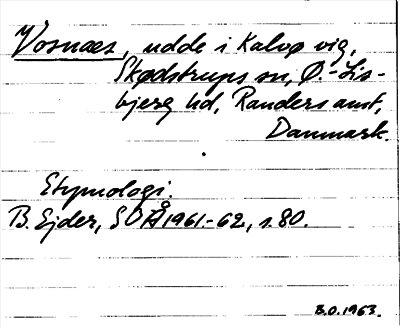 Bild på arkivkortet för arkivposten Vosnæs