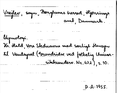 Bild på arkivkortet för arkivposten Vrejlev