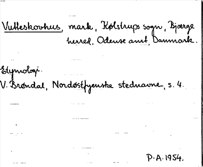 Bild på arkivkortet för arkivposten Vutteskovhus