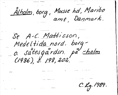 Bild på arkivkortet för arkivposten Ålholm