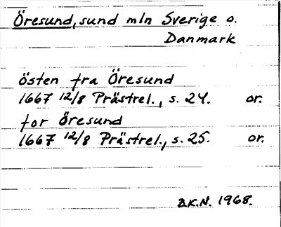 Bild på arkivkortet för arkivposten Öresund