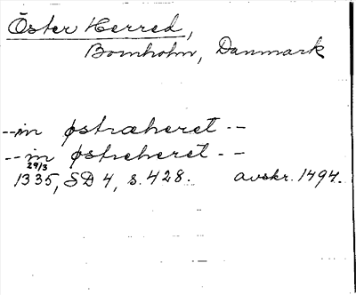 Bild på arkivkortet för arkivposten Öster Herred