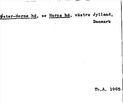 Bild på arkivkortet för arkivposten Øster-Horne hd, se Horns hd