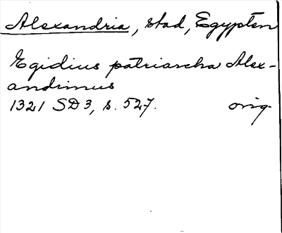 Bild på arkivkortet för arkivposten Alexandria