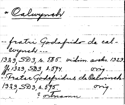 Bild på arkivkortet för arkivposten Calwyneh
