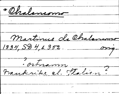 Bild på arkivkortet för arkivposten Chalencomo