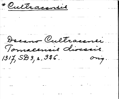 Bild på arkivkortet för arkivposten Cultracensis