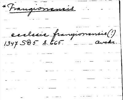 Bild på arkivkortet för arkivposten Frangionensis