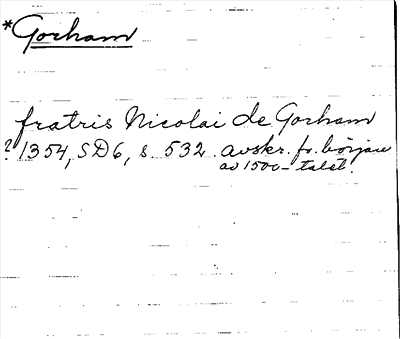 Bild på arkivkortet för arkivposten Gorham