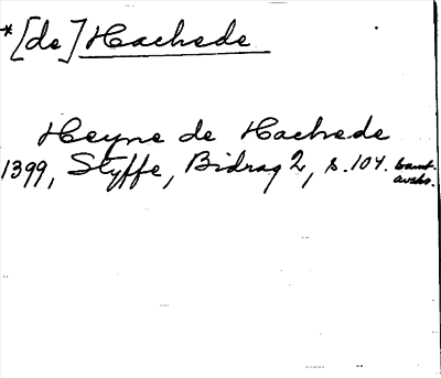 Bild på arkivkortet för arkivposten Hachede