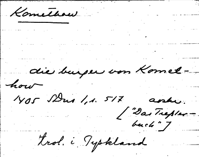 Bild på arkivkortet för arkivposten Komethow