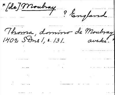 Bild på arkivkortet för arkivposten Moubray