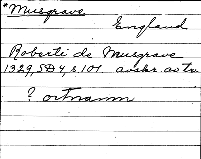 Bild på arkivkortet för arkivposten Musgrave