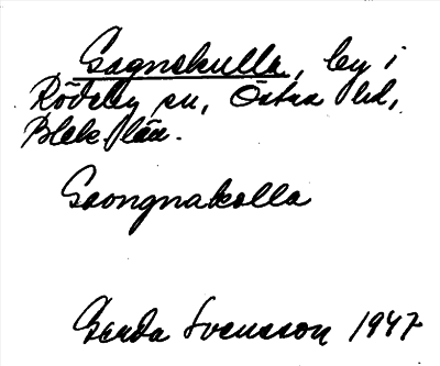 Bild på arkivkortet för arkivposten Gagnekulla